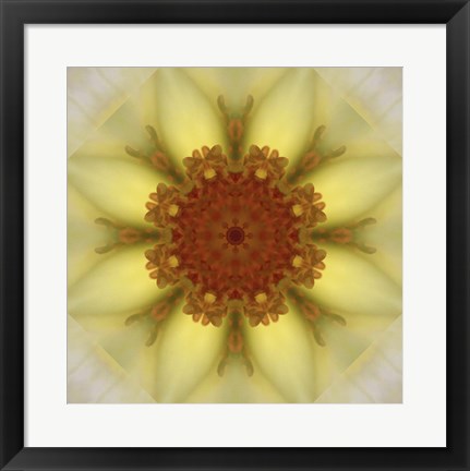 Framed Colorful Kaleidoscope 21 Print