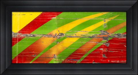 Framed Old Scratched Bus C Print
