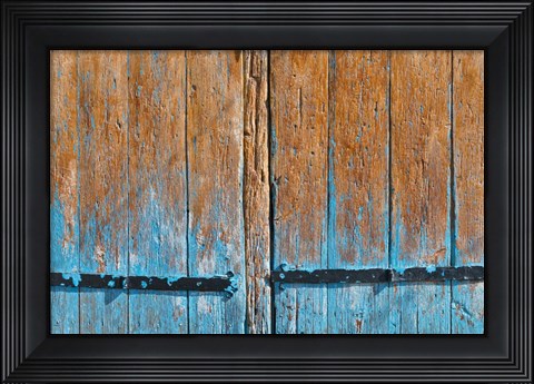Framed Painted Wooden Door Print
