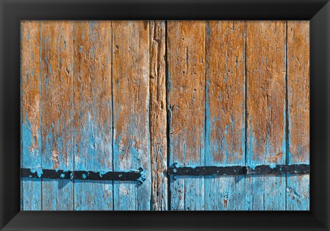 Framed Painted Wooden Door Print