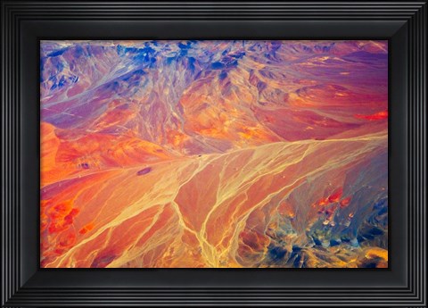 Framed Land Pattern on Atacama Desert, Chile Print