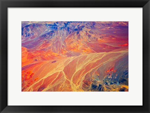 Framed Land Pattern on Atacama Desert, Chile Print