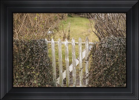 Framed Provincetown Gate in Winter, Cape Cod Print