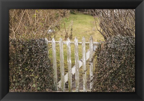 Framed Provincetown Gate in Winter, Cape Cod Print