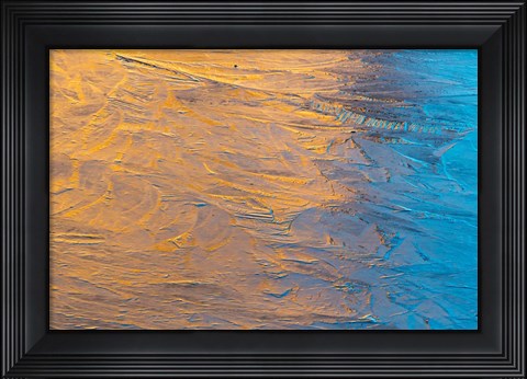 Framed Abstract Design Reflected in an Ice Covered Pool Print