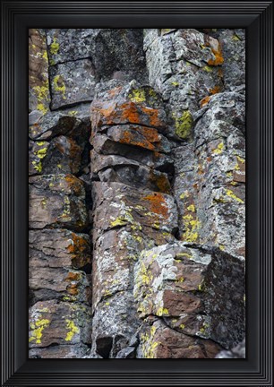 Framed Sheepeater Cliffs Detail, Yellowstone National Park Print