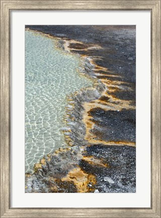 Framed Run-off Detail, Yellowstone National Park Print
