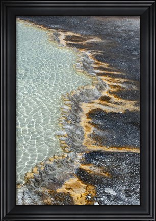 Framed Run-off Detail, Yellowstone National Park Print