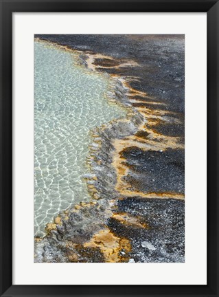 Framed Run-off Detail, Yellowstone National Park Print