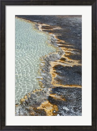 Framed Run-off Detail, Yellowstone National Park Print