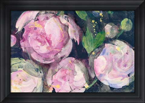 Framed Evening Peonies II Print