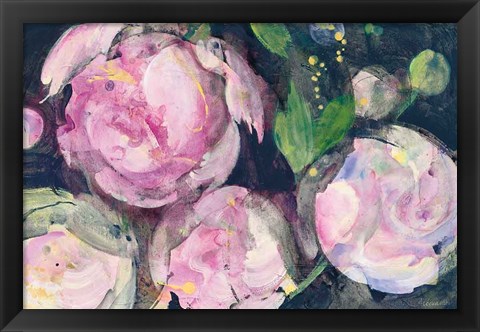 Framed Evening Peonies II Print