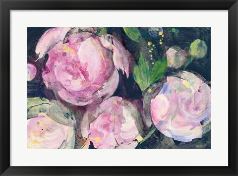 Framed Evening Peonies II Print