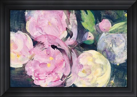 Framed Evening Peonies I Print