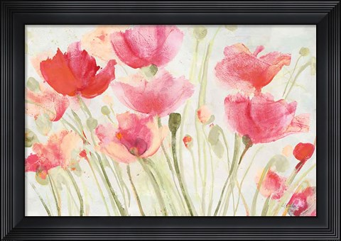 Framed Blush Poppies Print