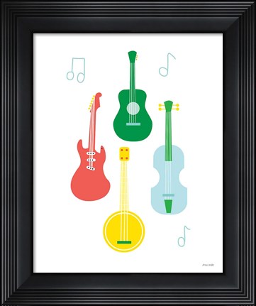 Framed Lets Listen to Music IV Print