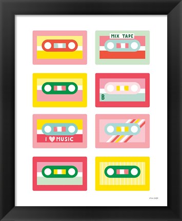 Framed Lets Listen to Music III Print