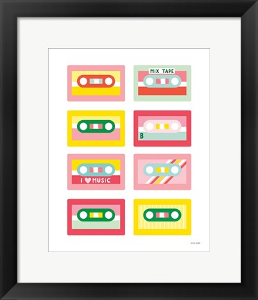 Framed Lets Listen to Music III Print