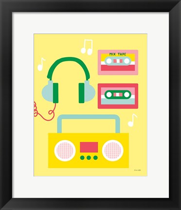 Framed Lets Listen to Music II Print