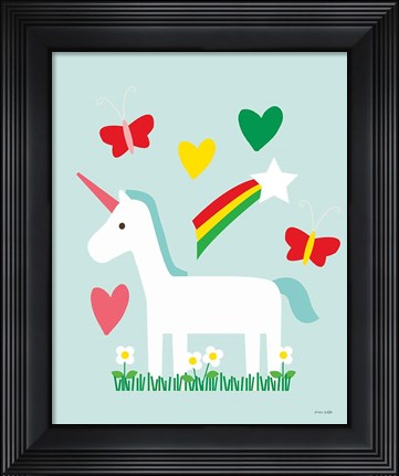 Framed Unicorn Fun II Print