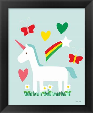 Framed Unicorn Fun II Print