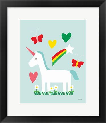 Framed Unicorn Fun II Print