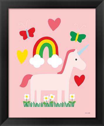 Framed Unicorn Fun I Print