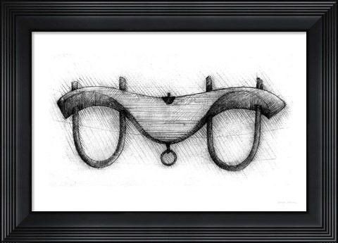 Framed Farm and Garden I Print
