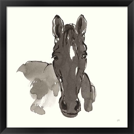 Framed Horse Portrait IV Print