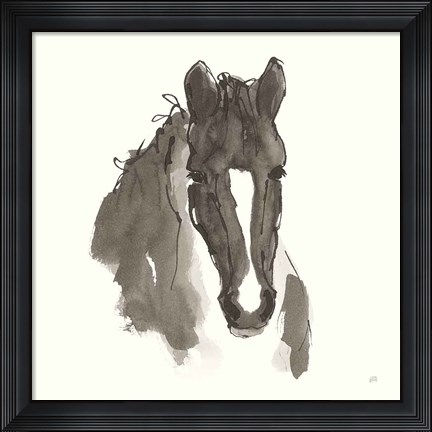 Framed Horse Portrait III Print