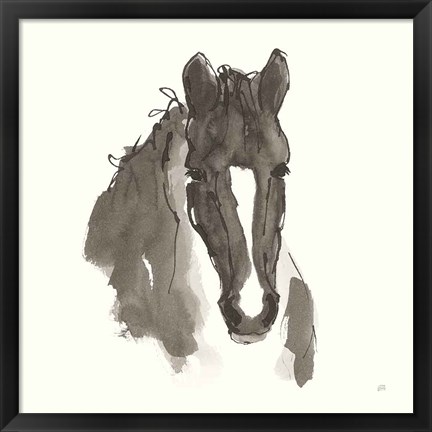 Framed Horse Portrait III Print