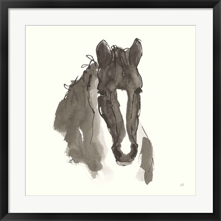 Framed Horse Portrait III Print