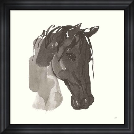 Framed Horse Portrait I Print
