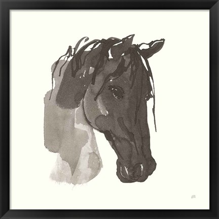 Framed Horse Portrait I Print