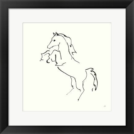 Framed Line Horse IX Print