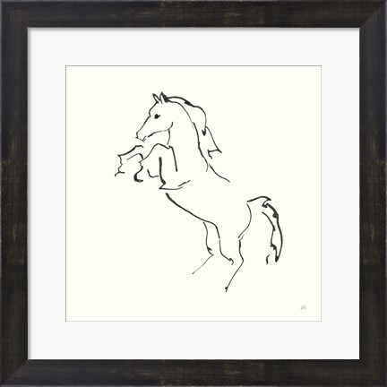 Framed Line Horse IX Print