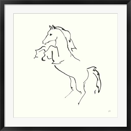 Framed Line Horse IX Print