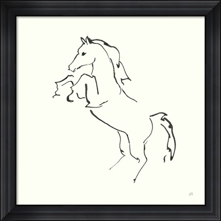 Framed Line Horse IX Print