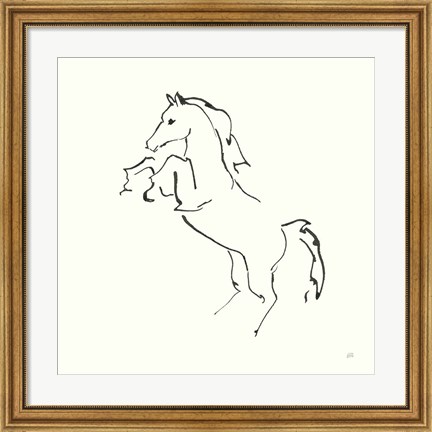Framed Line Horse IX Print