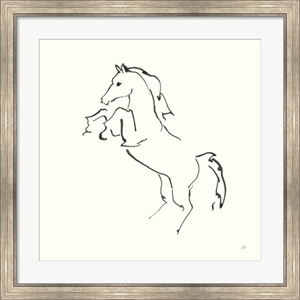 Framed Line Horse IX Print