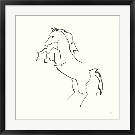 Framed Line Horse IX Print