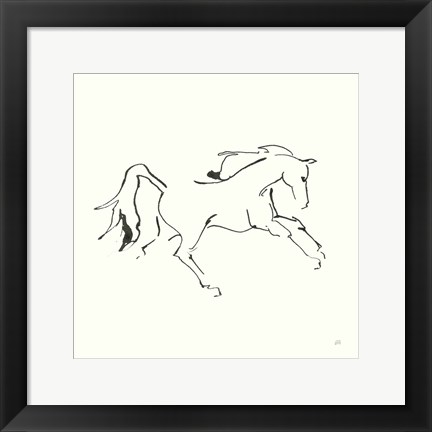 Framed Line Horse VII Print