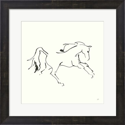 Framed Line Horse VII Print