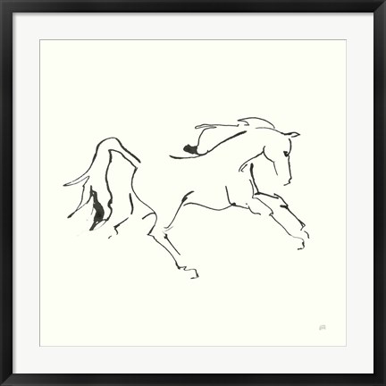 Framed Line Horse VII Print