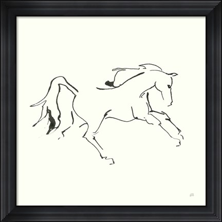 Framed Line Horse VII Print