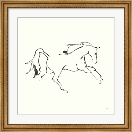 Framed Line Horse VII Print