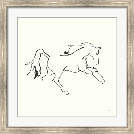 Framed Line Horse VII Print