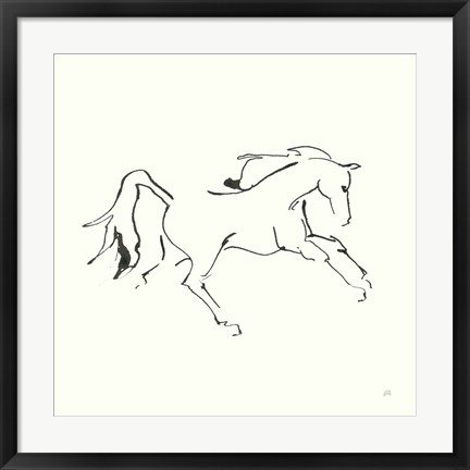 Framed Line Horse VII Print