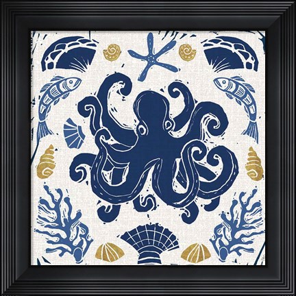 Framed Primitive Sea IV Print