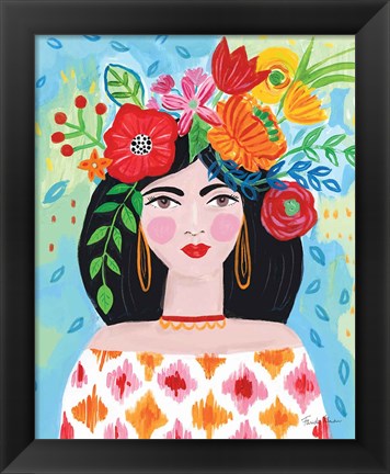 Framed Boho Girl II Print